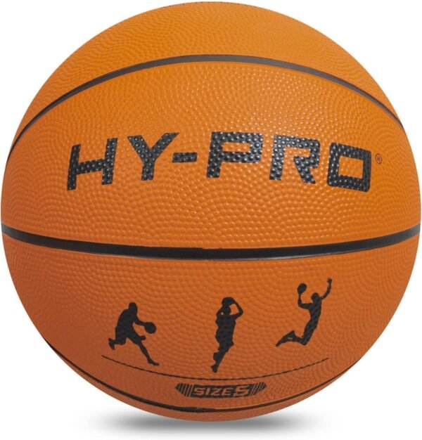 Hy-Pro Basketball Size 5 - Basketball Ball with Durable Rubber Compound, High Bounce, Pimpled Grip for Enhanced Control - Recreational Basketball for Home...