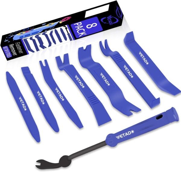 Wetado Trim Removal Tool, Car Upholstery Repair Kit, Car Door Audio Panel Trim Removal Set, Fastener Terminal Remover Tool Set Clips Pry Kit Auto Clip...