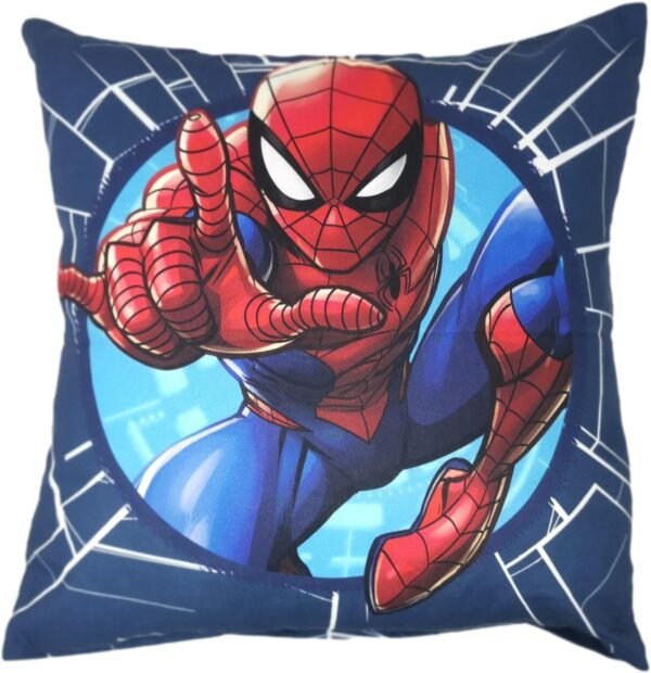 Theonoi Children's cushion cover, decorative cushion cover, 40 x 40 cm, without filling, made of cotton (Spiderman)